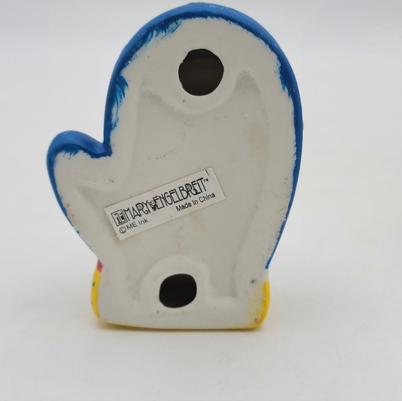 Mary Engelbreit Christmas Mitten Votive Candle Holders Set of 3 Hand Painted - Picture 3 of 16